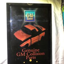 GM CHEVY SHOWROOM DEALERSHIP SIGN CLOCK GENUINE COLLISION PARTS GOODWRENCH picture