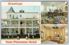 POLONAISE HOTEL OCEAN GROVE NEW JERSEY*TRIPLE VIEW*INTERIOR*EXTERIOR*POSTCARD picture