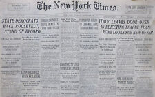 9-1935 September 22 ITALY LEAVES DOOR OPEN IN REJECTING LEAGUE PLAN, ROME  80th picture
