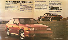 1987 Ford Escort Vintage Print Ad Designed Purely For Pleasure American Car picture