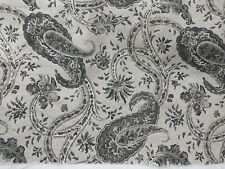 HUDSON 43 Namaste Pewter Cotton Linen paisley Upholstery Fabric 55 x 4 yards NEW picture