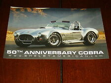 SHELBY 50th ANNIVERSARY COBRA 427 S/C - DOUBLE SIDED SALES SHEET / BROCHURE picture