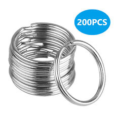 200/100PCS Stainless Steel Key Rings Split Hoop-25mm DIY Metal Loop Steel Chains picture