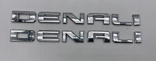 Pair (2) GMC DENALI Silver Chrome Raised Letters approx. 1” high picture