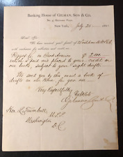 1961 Sen. Lyman Trumbull Signed Letter - Abraham Lincoln Ally - 13th Amendment picture