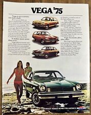 Vintage 1975 Chevrolet Vega OEM New Car Dealer Sales Brochure NOS picture