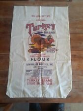 Turkey Brand Flour 100lb Cloth Flour Sack - Lehi Roller Mills Co.  FOOT LOOSE UT picture