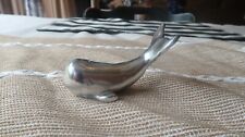 Vintage Polished Aluminum Whale Paperweight 3.5