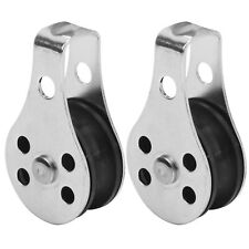 Evonecy Pulley 2Pcs Marine Pulley Waterproof Small Lifting For Wire Rope New picture