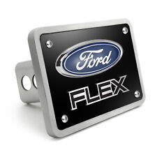 Ford Flex 3D Logo Black Thick Solid Billet Aluminum 2 inch Tow Hitch Cover picture