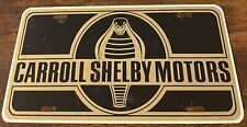 Vintage Carroll Shelby Motors Dealership Booster License Plate Mustang Cobra picture