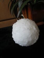 One New Partylite White Snowball Ball Candles 3.5” Holiday Lighting Decor Q3510 picture