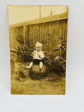 Antique Real Photo Postcard 9 Month Old Baby Boy Handwritten Note picture