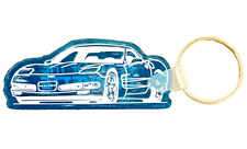 Chevrolet Corvette Keychain NEW NOS Blue Rubber Bowling Green Kentucky Key Ring picture