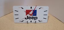 vintage Jeep Amc automotive wall clock Rare license plate Cj Cj7 Cj5 Cj8 6x12  picture