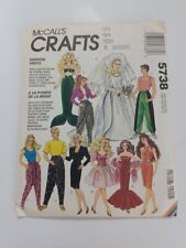 McCall’s Crafts 5738 Fashion Doll Clothes Sewing Pattern 11.5” Doll Uncut  picture