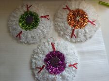 Vintage Hand Made Snow Flakes - Set Of 3 picture