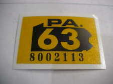 1963 pennsylvania  license plate  registration stickerFREE SHIP WITH TRACKING picture