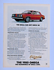 1980 Oldsmobile Omega Vintage Red Small Car Grew Up Original Print Ad 8.5 x 11
