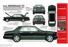 1998 Bentley ARNAGE SPEC SHEET / Brochure / Flyer / Prospekt: '98 picture