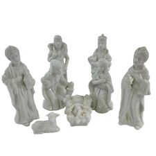 Vintage Early 1970’s 8 Piece White Porcelain R.O.C. Birth Of Christ Nativity Set picture