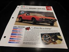 1970-1977 Alfa Romeo Montreal Spec Sheet Brochure Photo Poster 71 72 73 74 75 76 picture