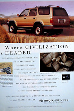 1994 Toyota 4Runner Gold Vintage Where Civilization is Headed Original Print Ad picture