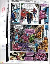 Original 1991 Avengers 330 page 27 Marvel color guide art pg: Spider-man/Falcon picture