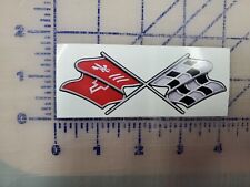 Vintage updated Chevy Cross Flags sticker decal 4