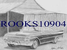 1961 Ford Galaxie Starliner CLASSIC CAR ART PRINT picture