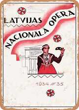 METAL SIGN - 1934 Latvian National Opera 1934-35 Vintage Ad picture