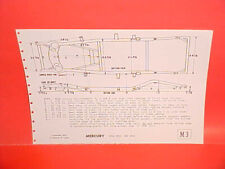 1952 1953 MERCURY CONVERTIBLE COUPE SEDAN STATION WAGON FRAME DIMENSION CHART picture