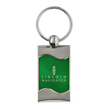 Lincoln Navigator Keychain & Keyring - Green Wave Spun Brushed Metal Key Chain picture