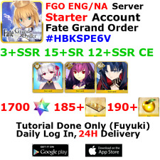 [ENG/NA][INST] FGO / Fate Grand Order Starter Account 3+SSR 180+Tix 1750+SQ #HBK picture