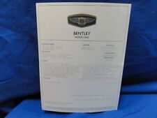 1998 Bentley Continental T factory window sticker with price and options picture