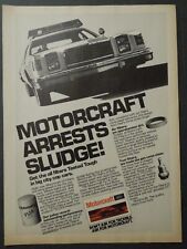 1979 MOTORCRAFT Oil, Air & Fuel Filters Magazine Ad - Motorcraft Arrests Sludge picture