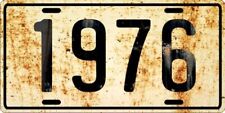 Dodge, Ford or Chevrolet antique vehicle 1976 Weathered License plate picture
