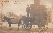 RPPC MACON MISSOURI A LOAD TRUNKS A SPECIALTY E W SMILEY 1909 PTHOTO POSTCARD picture