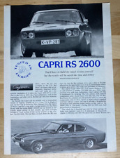 1972 Ford Capri RS 2600 Original Magazine Article picture