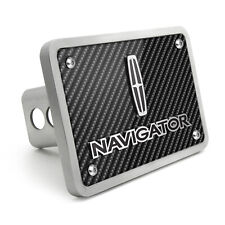 Lincoln Navigator 3D Logo Carbon Fiber Texture Billet Aluminum Tow Hitch Cover picture
