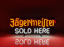 Jagermeister Sold Here Neon Sign Beer Bar Pub Club Store Wall Decor 19x10 picture