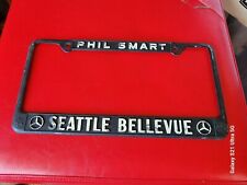 Mercedes-Benz PHIL SMART Vintage Metal Dealer License Plate Frame AMG Seattle Wa picture