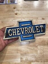Chevrolet Plaque Sign Cast Iron CHEVY Corvette Camaro Truck Car Auto HOTROD 2LB picture
