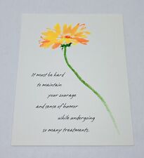 VTG Hallmark Get Well Card “Maintain Your Courage” Painted Flower Art P4 picture