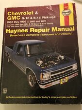 Haynes Repair Manuel Chevy & GMC S-10 and. S-15    82-93 picture