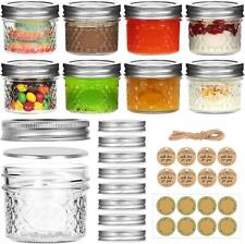 Small Mason Jars, 4oz 8 Pack Mini Mason Jars, Canning Jars with 8 Split-type Lid picture