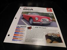 1955-1962 MGA Spec Sheet Brochure Photo Poster 1956 1957 1958 1959 1960 1961 picture