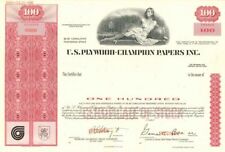 U.S. Plywood-Champion Papers Inc. - Stock Certificate - Specimen Stocks & Bonds picture
