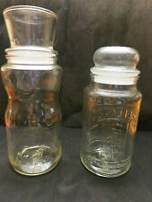 Planters  SET OF TWO MR. Peanut 1981 & 1991  Anniversary Glass Jar 2 for 1 Sale picture