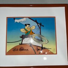 Framed Hanna Barbera Hand Signed Flintstones Ltd Ed Cel 